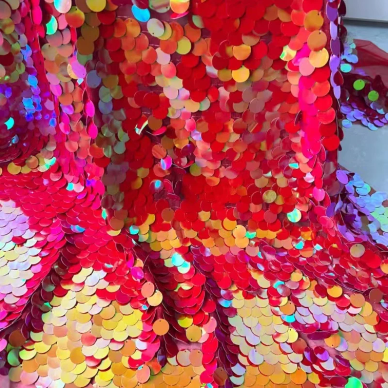 Crystal Mesh Fabric - Encrypted Crystal Sequin Fabric for Ceremonial