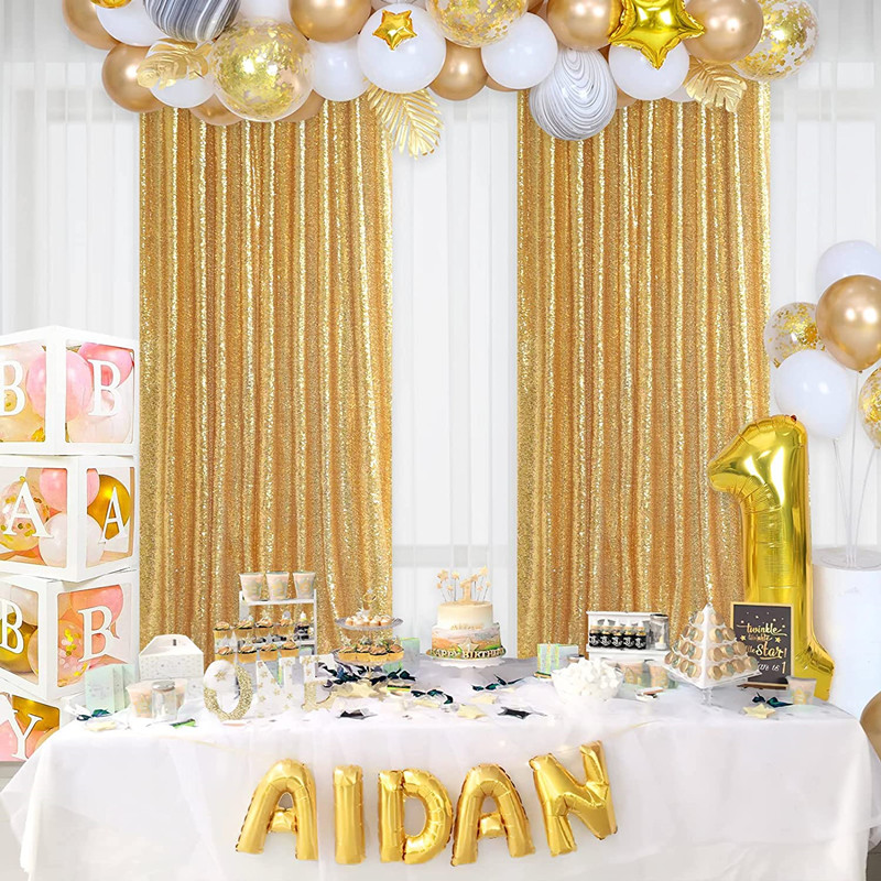 Gold/Silvery Sequin Backdrop C - Sequin Fabric Panel recension och pris