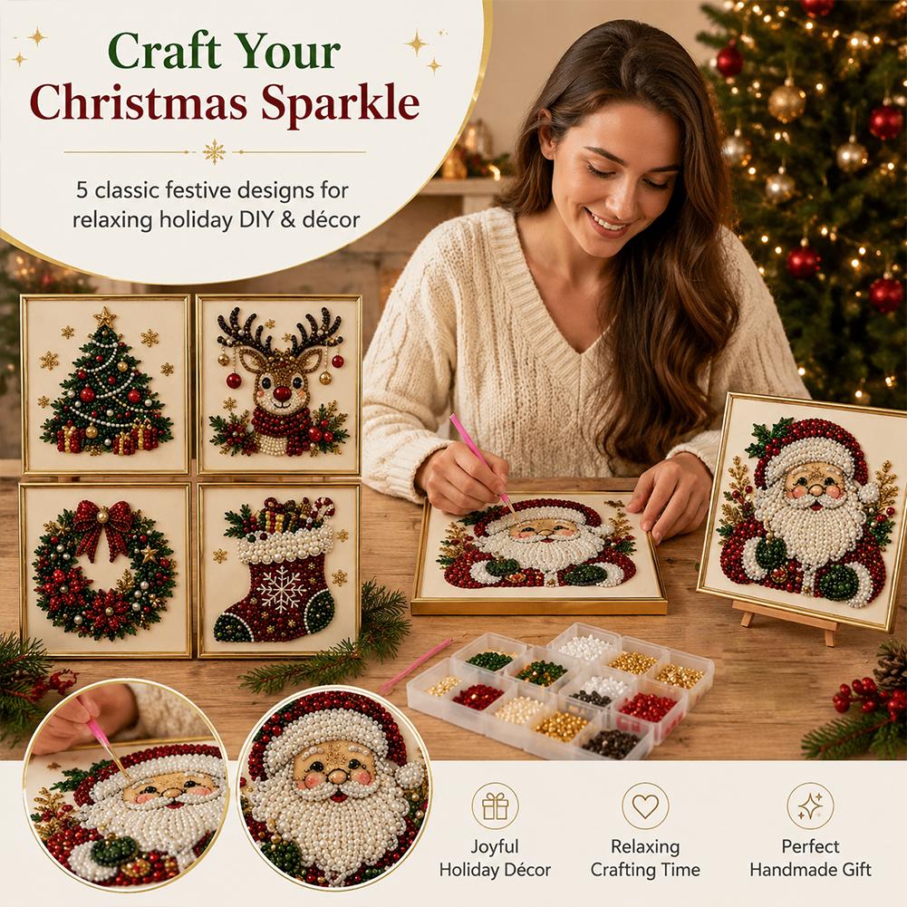 Christmas Santa Claus Pearl Ar - Embroidery Craft recension och pris