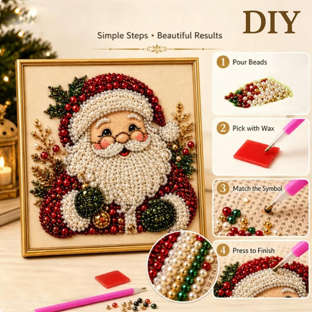 Christmas Santa Claus Pearl Ar - Embroidery Craft recension och pris