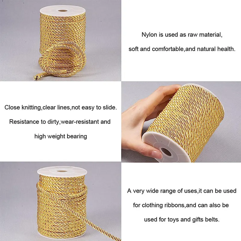 5mm 100yards Twisted Cord Rope - Cord Trim Twisted recension och pris
