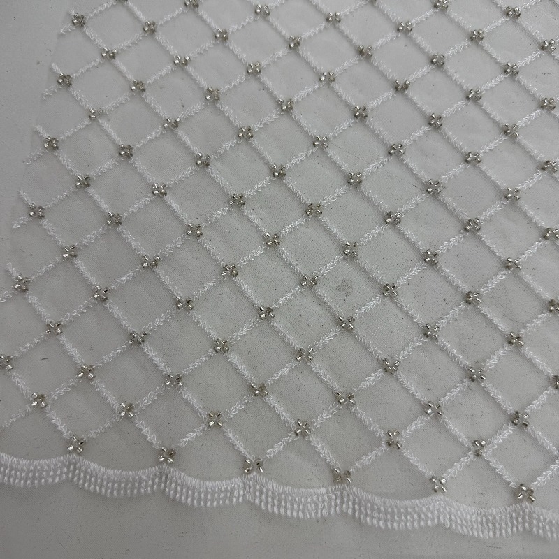 Ripstop Beaded Embroidery Sequ - Crystal Mesh Fabric recension och pris