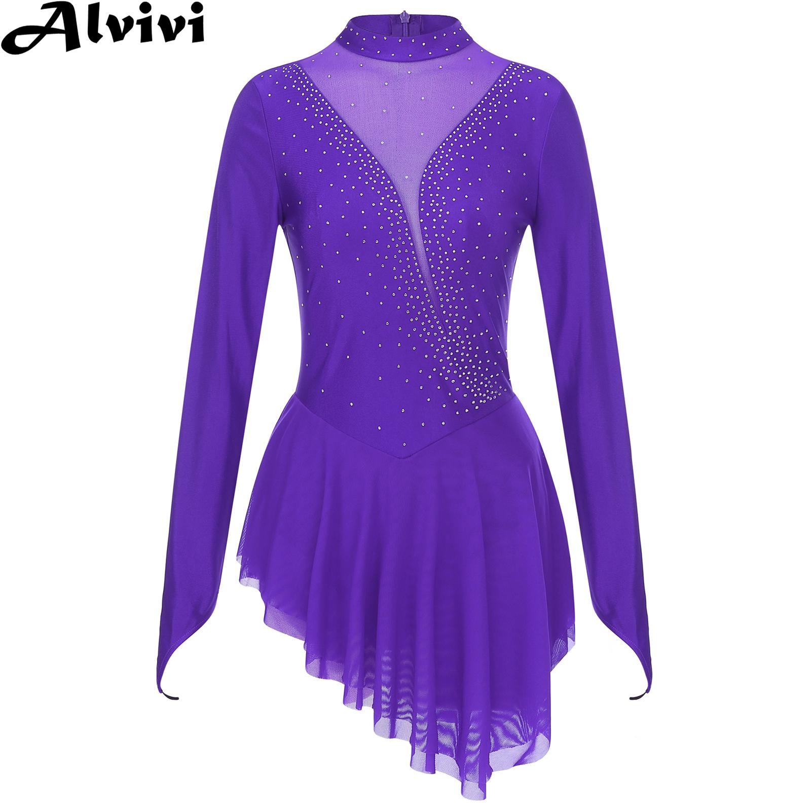 Women Figure Ice Skating Gymna - Rhinestone Banding Trim recension och pris