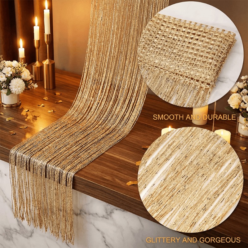 1PC gold Bohemian-style sparkl - Sequin Fabric Panel recension och pris