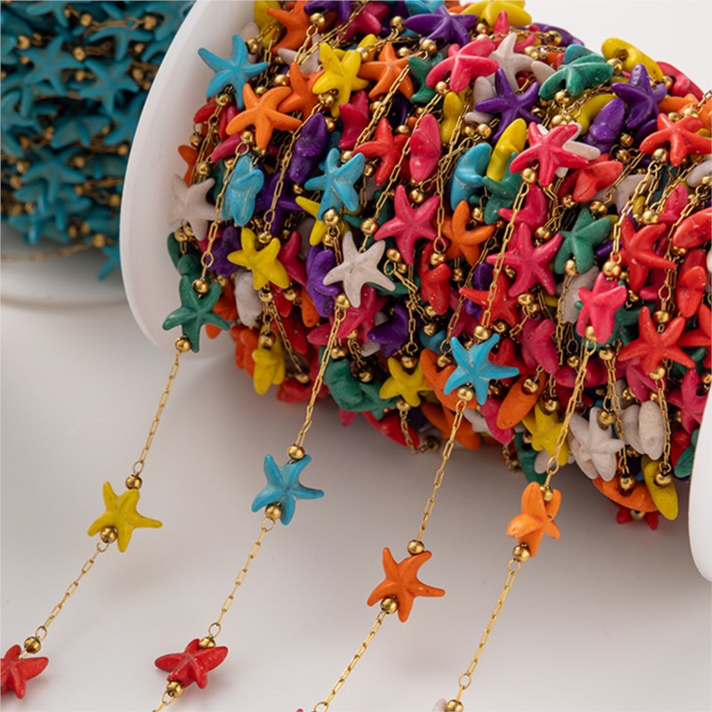 1Meter Stainless Steel Starfis - Pearl Trim Chain recension och pris