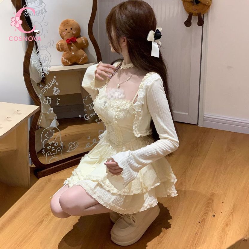 Sweet Lolita Camisole Dress Se - Elastic Lace Trim recension och pris