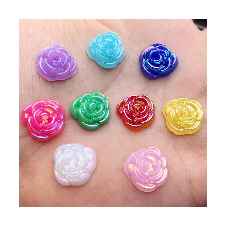 40pcs 14mm Gold Rose Flowers R - Embellishment Glue Craft recension och pris