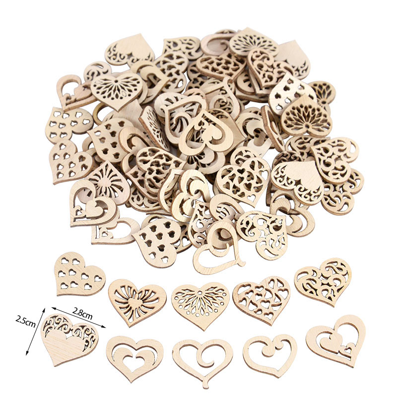 50/100pcs Hollowed Heart Patte - Embellishments For Scrapbooking recension och pris