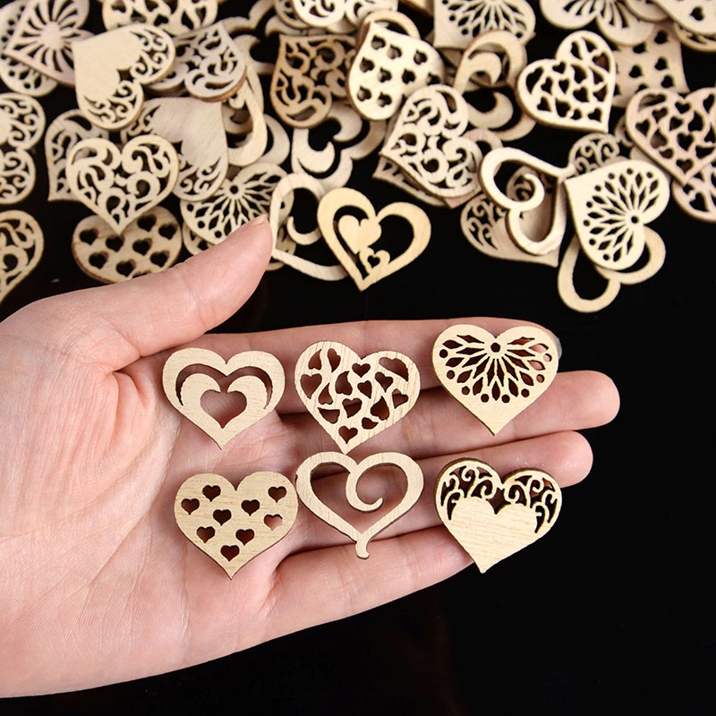 50/100pcs Hollowed Heart Patte - Embellishments For Scrapbooking recension och pris