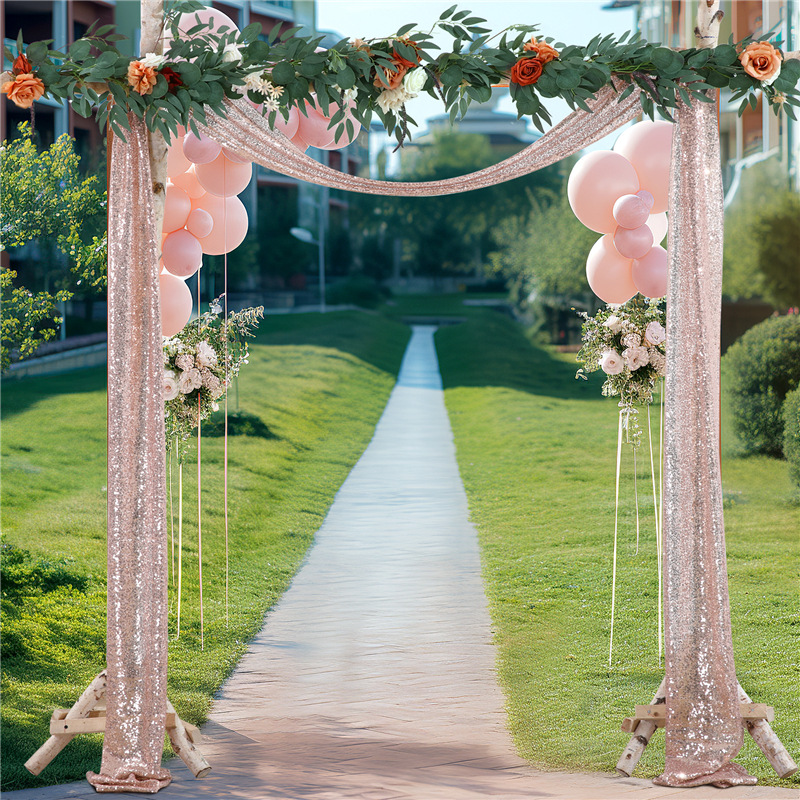 Wedding Arch Draping Fabric, 1 - Sequin Fabric Panel recension och pris