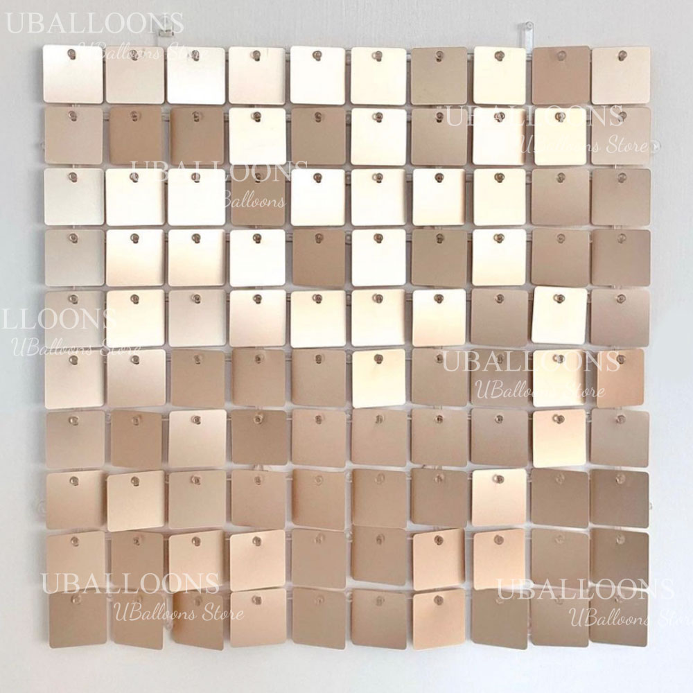 Matte Beige Gold Shimmer Sequi - Sequin Fabric Panel recension och pris