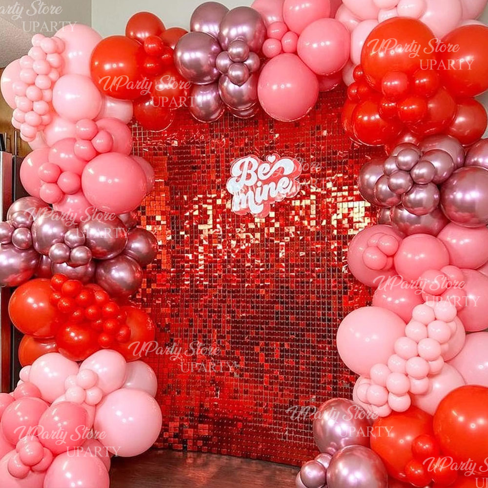 Red Shimmer Wall Backdrop Pane - Sequin Fabric Panel recension och pris