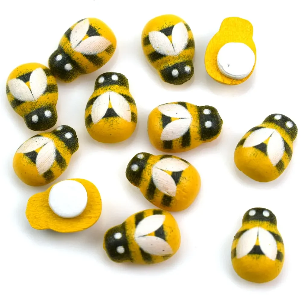 50pcs Yellow Wood Glue Buttons - Embellishment Glue Craft recension och pris