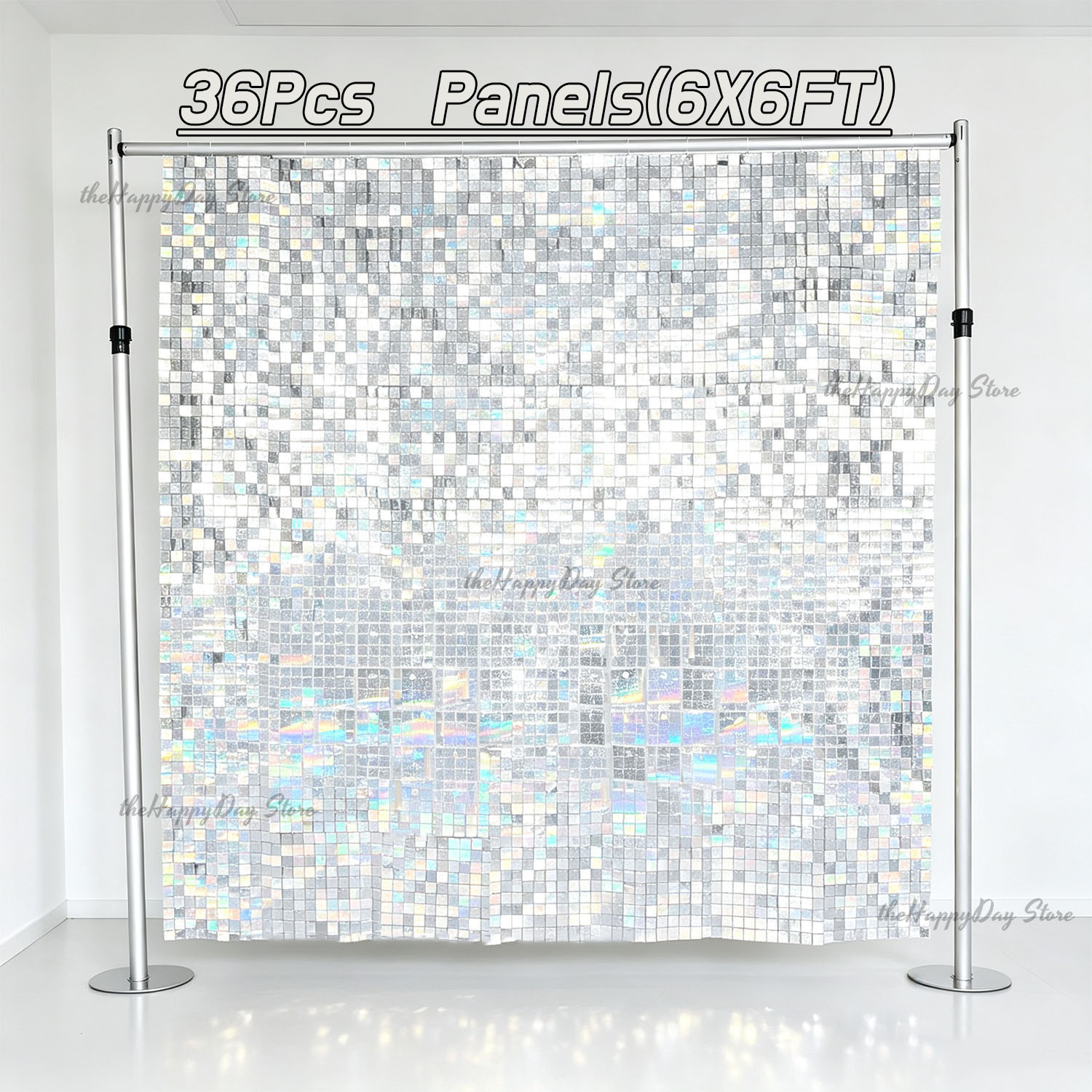 18-3Pcs Shimmer Wall Backdrop  - Sequin Fabric Panel recension och pris