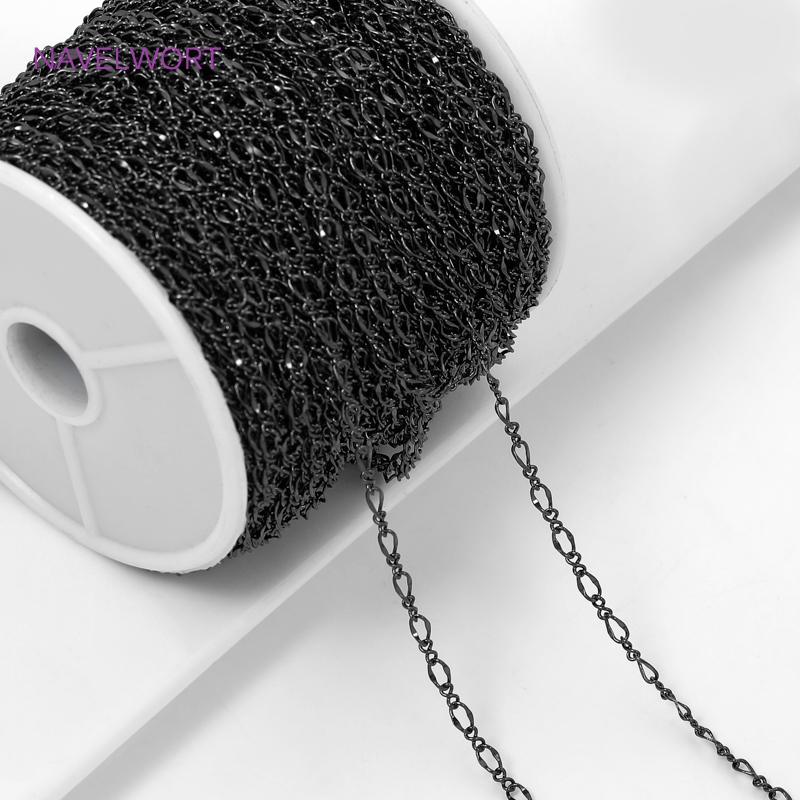 Black Color Oval Thin Chains F - Embroidery Craft recension och pris