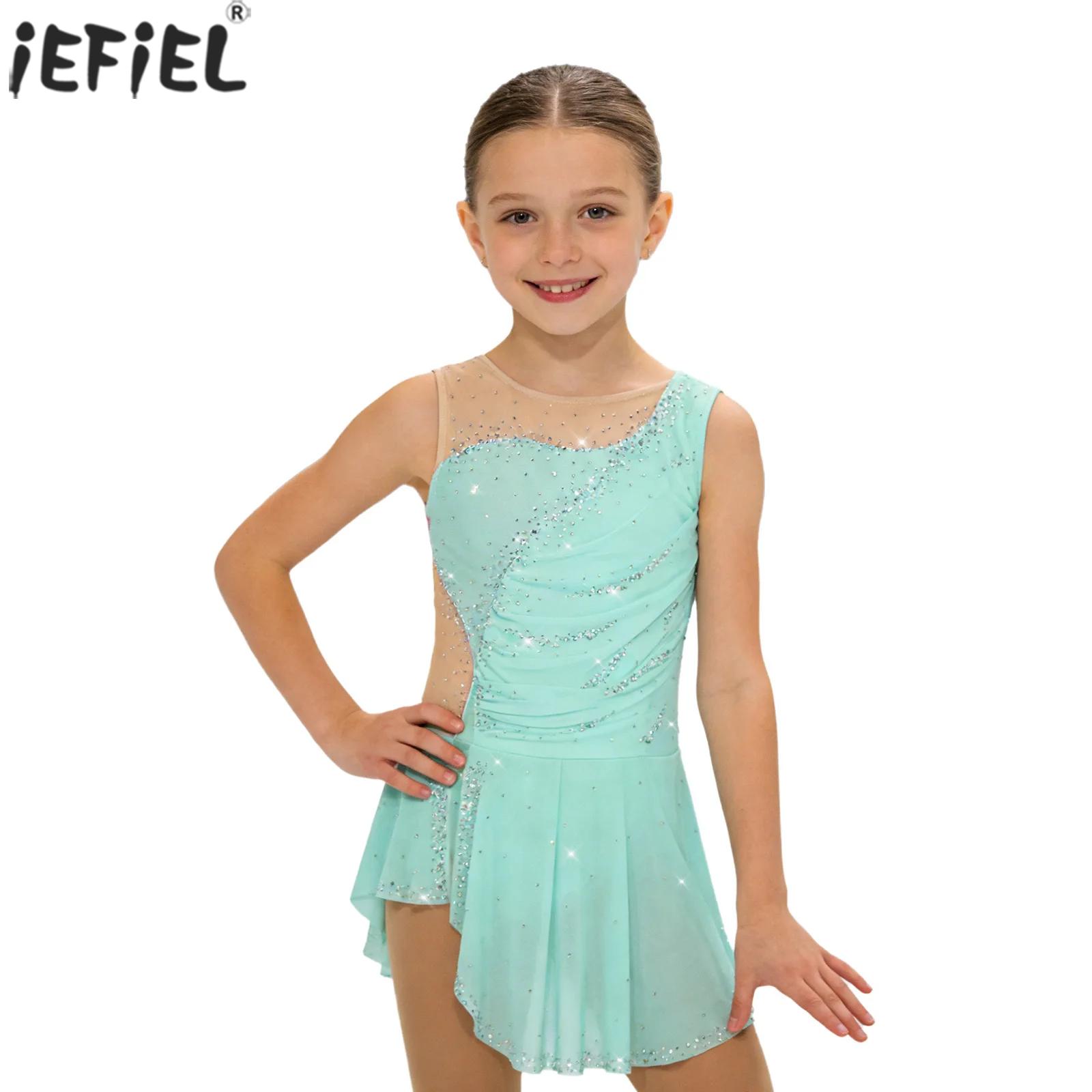 Kids Girls Figure Ice Skating  - Rhinestone Banding Trim recension och pris