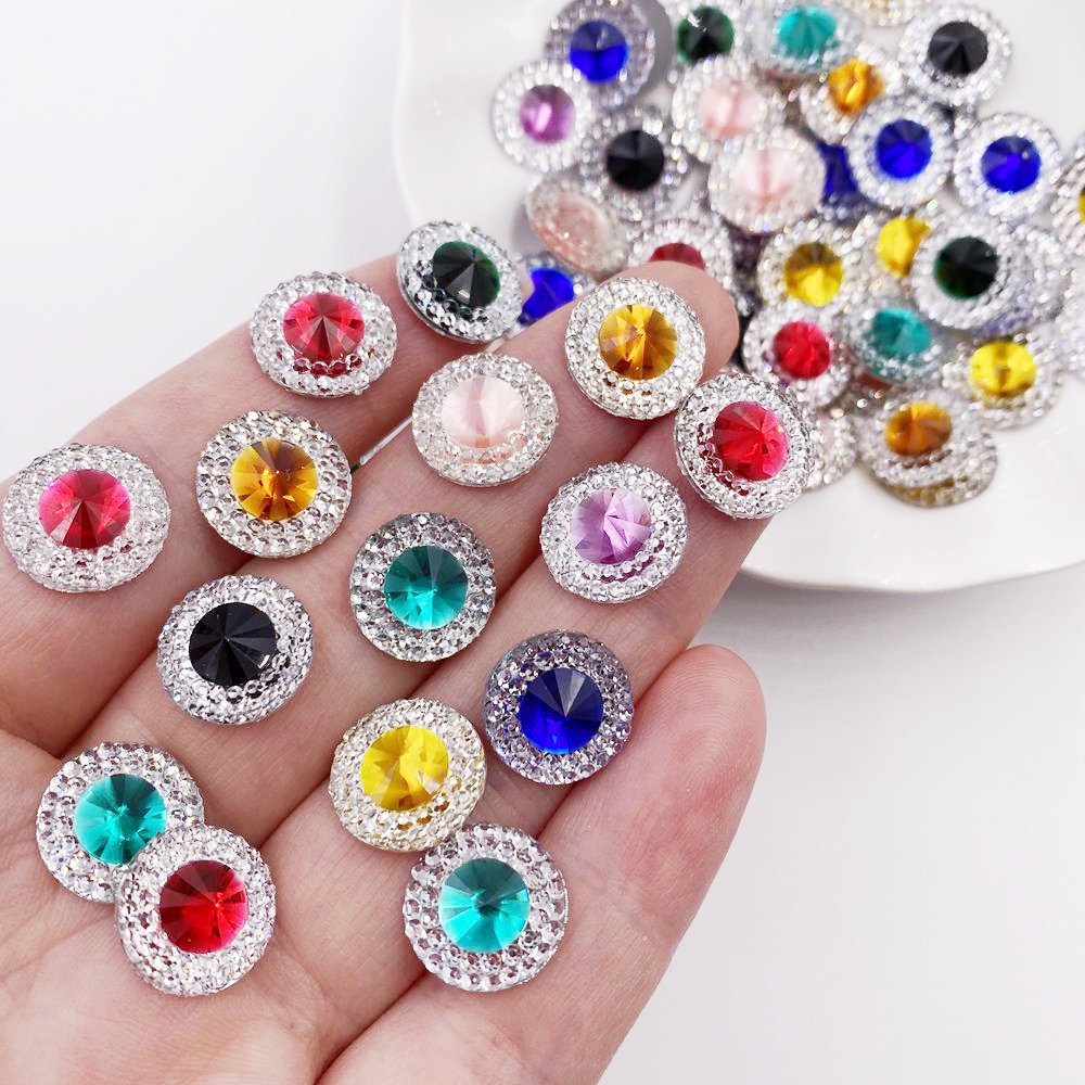 Resin 10/12/16mm Double Color  - Embellishment Glue Craft recension och pris