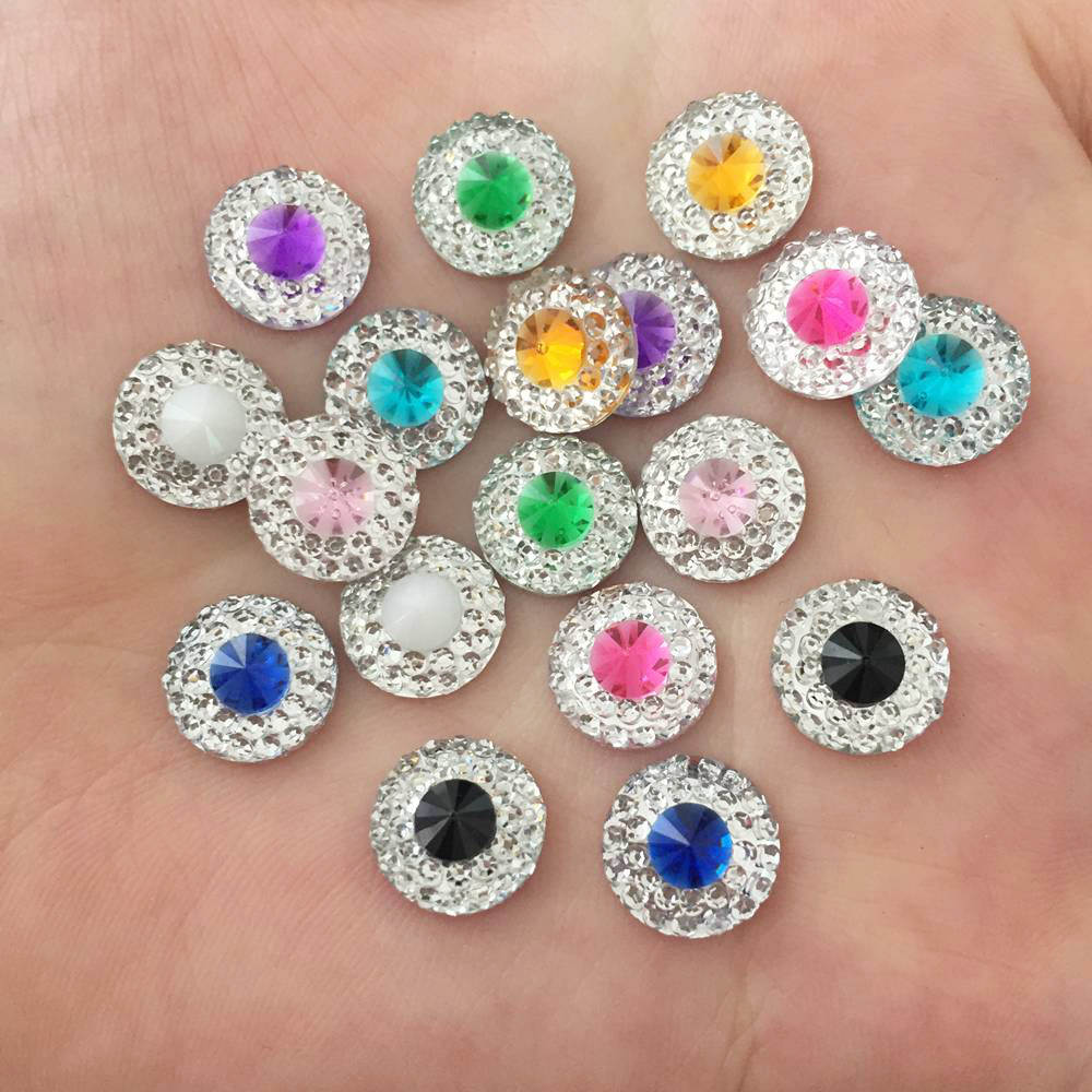 Resin 10/12/16mm Double Color  - Embellishment Glue Craft recension och pris