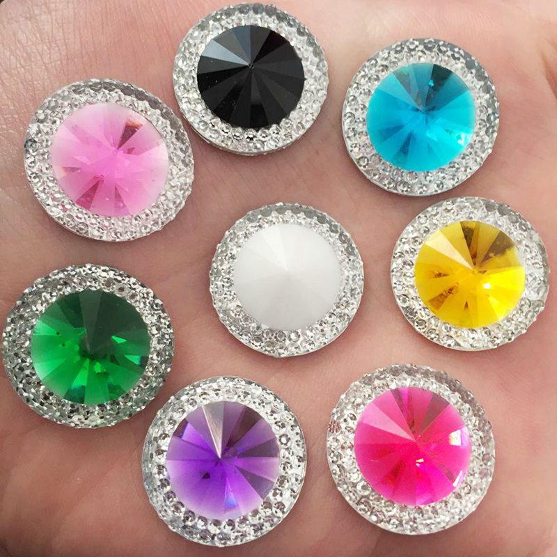 Resin 10/12/16mm Double Color  - Embellishment Glue Craft recension och pris