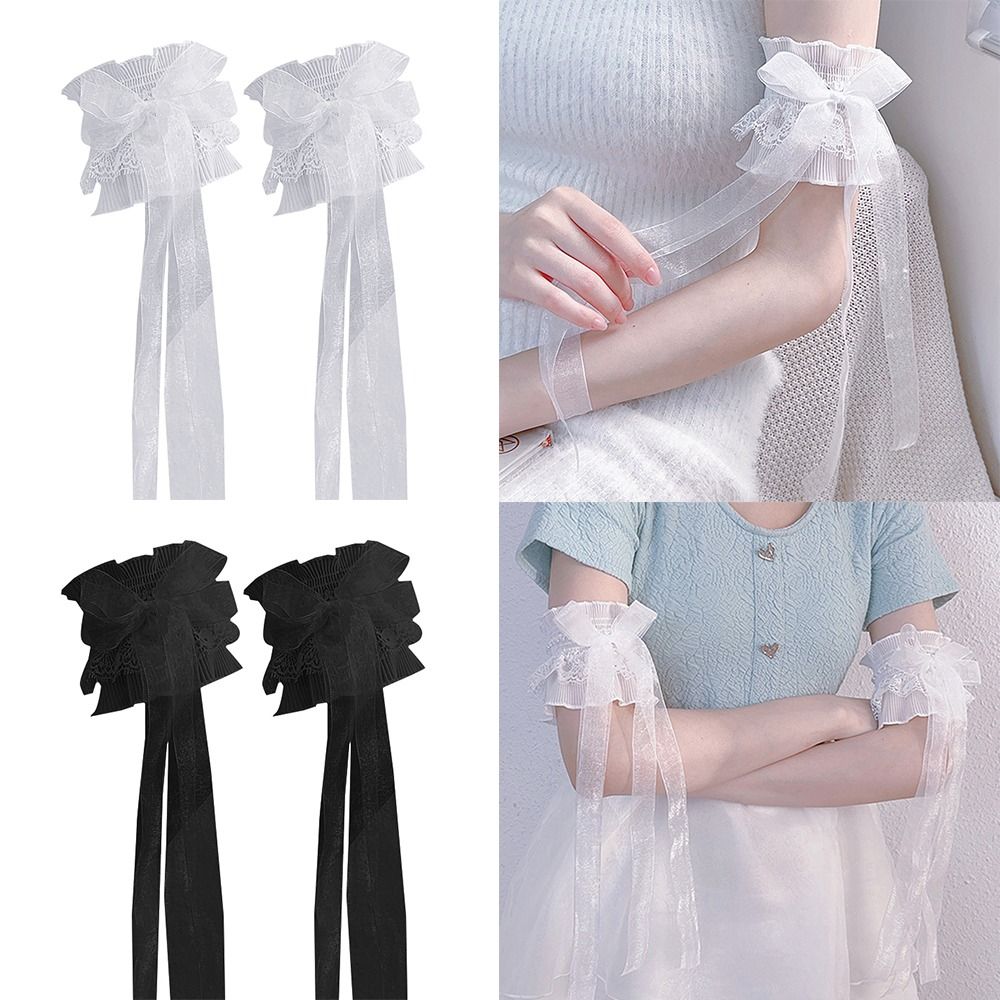 Arm Warmers Bowknot Arm Sleeve - Elastic Lace Trim recension och pris