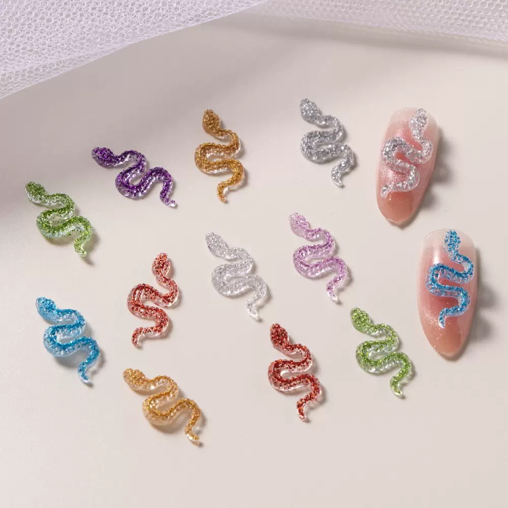 Tiny Shimmer Cartoon Snake Res - Embellishment Glue Craft recension och pris