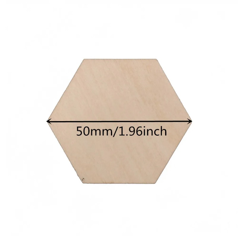 10-120mm Wooden Hexagon Blank  - Embellish Craft recension och pris