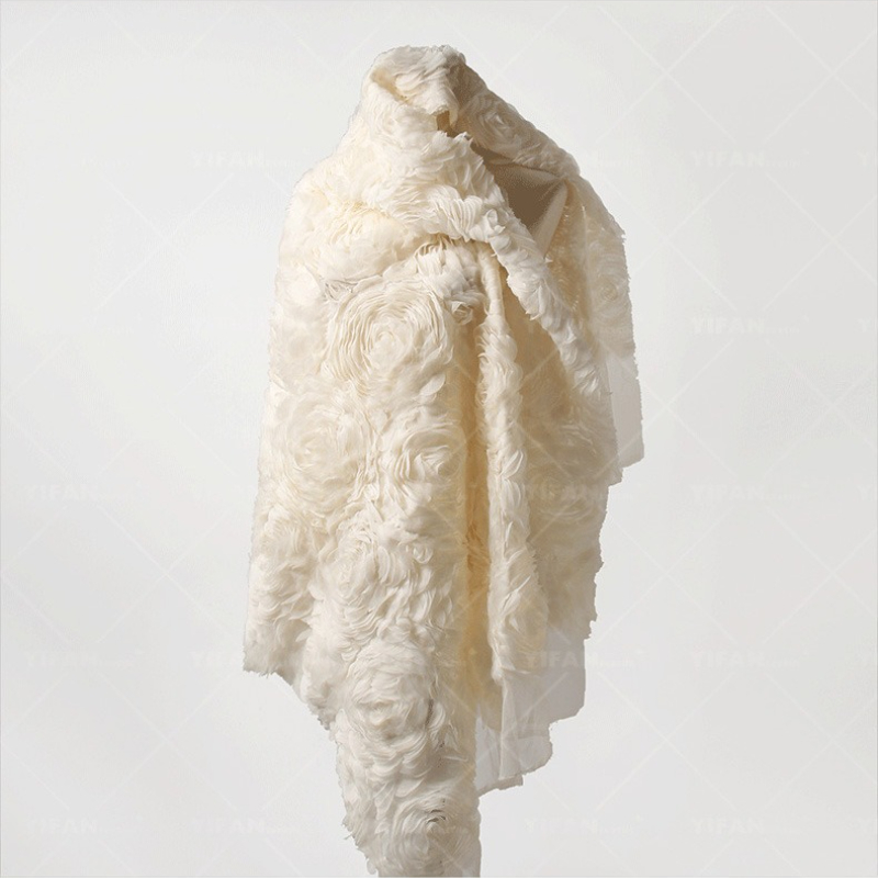 High End Texture 3D Plate Flow - Crystal Mesh Fabric recension och pris
