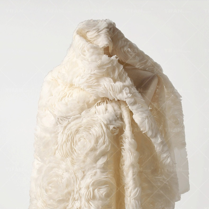 High End Texture 3D Plate Flow - Crystal Mesh Fabric recension och pris