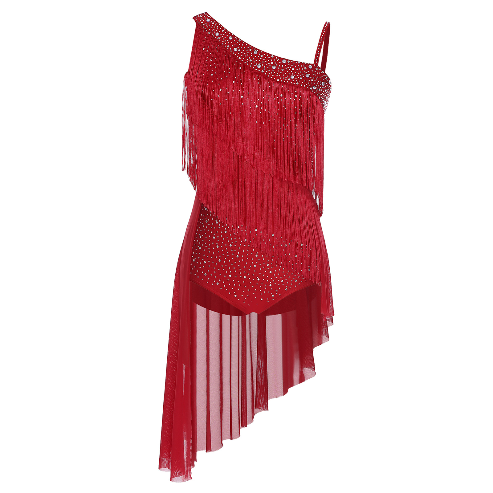 Women Tassel Latin Dance Leota - Rhinestone Banding Trim recension och pris